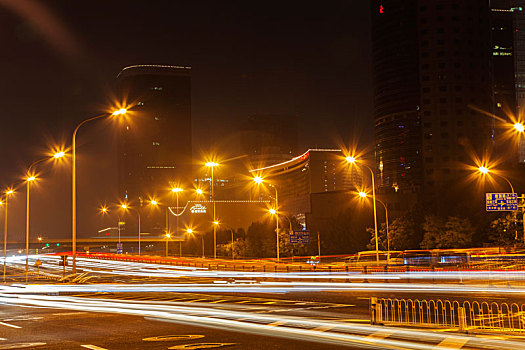 路灯,城市夜景,北京夜景
