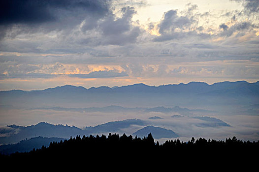卢旺达,火山,复杂,风景