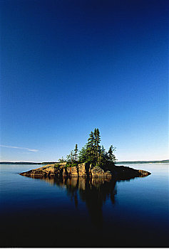 岛屿,彩虹瀑布,省立公园,安大略省,加拿大