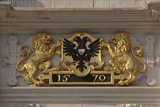 盾徽,市政厅,石荷州,德国