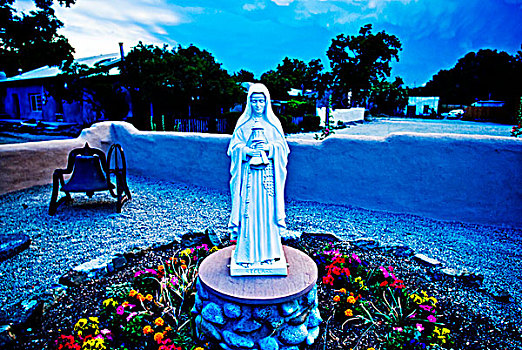 雕塑,圣母玛利亚,教堂,新墨西哥,美国