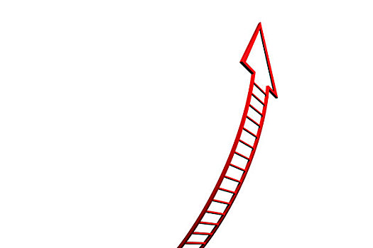 红色,梯子,箭头