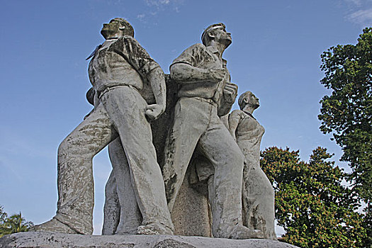 纪念,雕塑,达卡,大学,孟加拉,七月,2008年