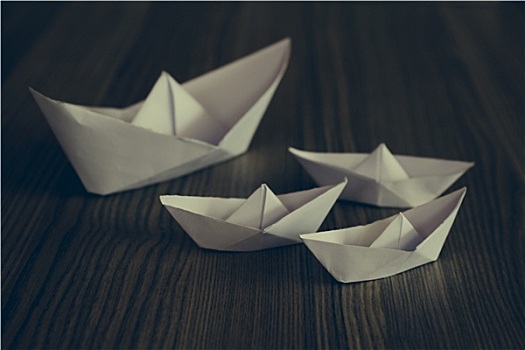 白色,折纸,船