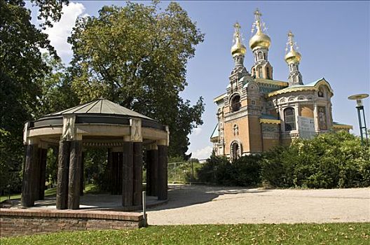 俄国东正教堂,达姆施塔特,黑森州,德国