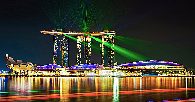 滨海湾夜色·新加坡