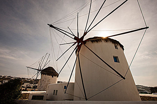 著名,风,米克诺斯岛,希腊