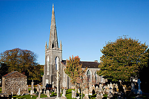 老,教堂,墓地,科克郡,爱尔兰