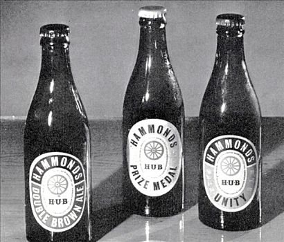 三个,瓶子,啤酒,20世纪50年代