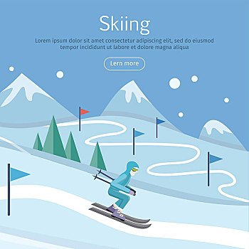 滑雪,旗帜,雪,入口,山,斜坡,道路,人,风格,冬天,娱乐,冬季运动,活动,障碍滑雪,运动,比赛,运动员,下坡,极限,速度,矢量