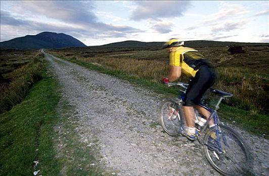 山地自行车,阿基尔岛,山,梅奥县,爱尔兰,欧洲