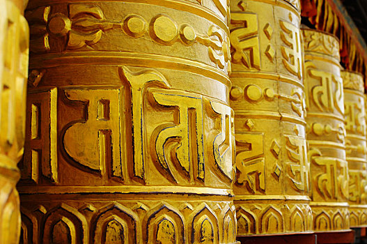祈祷,桶,尼泊尔,亚洲