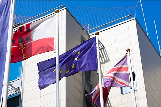 直布罗陀,英国,欧盟,旗帜