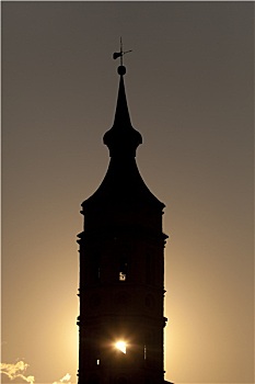 钟楼,教堂,圣胡安,萨拉戈萨