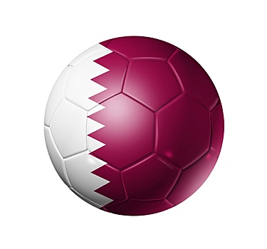 足球,球,卡塔尔,旗帜