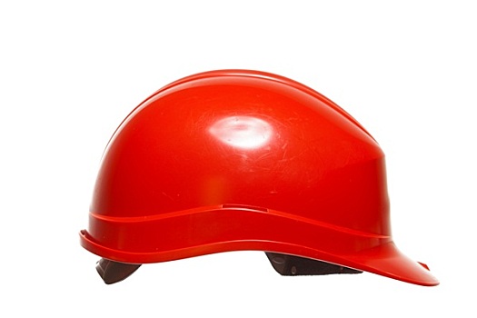 红色,安全帽,施工人员,建筑工人,隔绝,白色背景