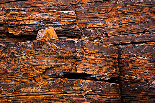 岩石墙,特写,峡谷,卡瑞吉尼国家公园,西澳大利亚州,澳大利亚