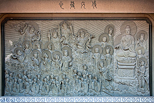 广东潮州古城开元寺大型佛教神话传说石刻