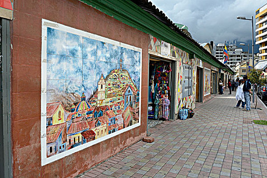 厄瓜多尔,基多,壁画,市场,工艺,大幅,尺寸