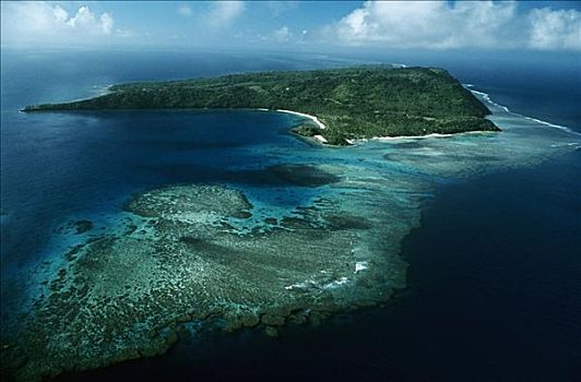 斐济,俯视,瓦卡亚岛
