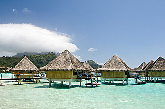 珍珠滩度假胜地,波拉波拉岛,法属玻利尼西亚,太平洋