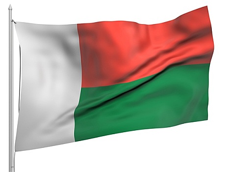 飞,旗帜,马达加斯加,国家