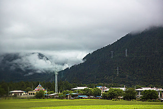 尼洋河田园风光