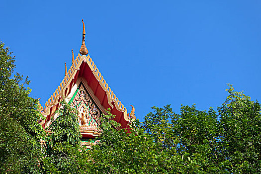屋顶,泰国,佛教,寺院