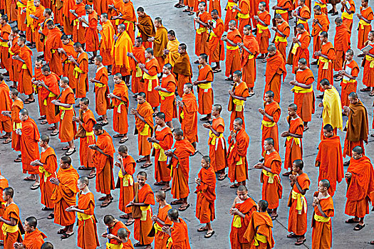 泰国,清迈,僧侣