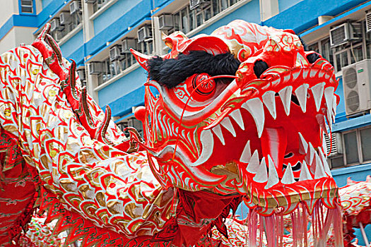 舞龙,庙宇,香港,中国