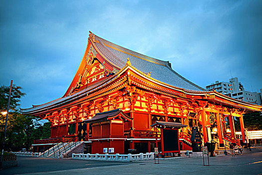 浅草寺,东京,日本,夜晚