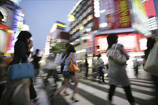 日本,东京,新宿,购物,娱乐,区域,街道