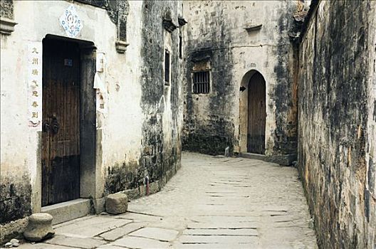 古老,街道,房子,宏村,安徽,中国