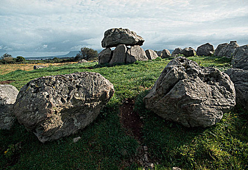 卡洛莫尔,爱尔兰,巨石墓,巨石阵,史前,仪式,风景