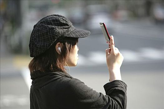 日本,东京,手机,使用者