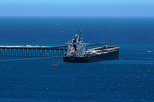 盐,船,装载,设施,湖,西澳大利亚,澳大利亚
