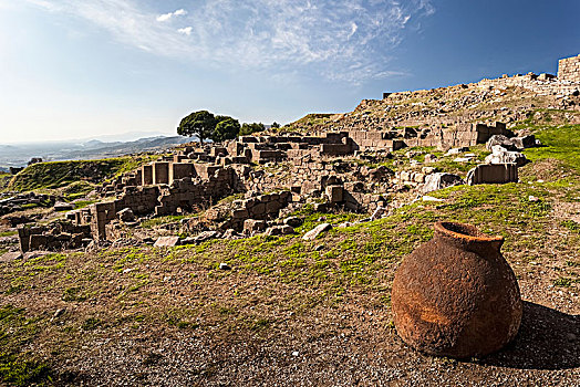 粘土,水,容器,坐,场所,古迹,帕加马,土耳其