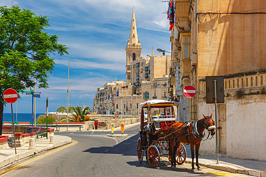 街道,老城,瓦莱塔市,马耳他
