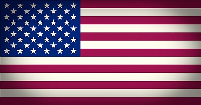 复古,看,旗帜,美国