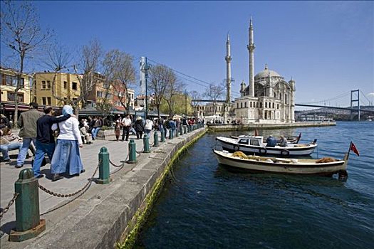 水岸,一个,漂亮,博斯普鲁斯海峡,乡村,伊斯坦布尔,土耳其
