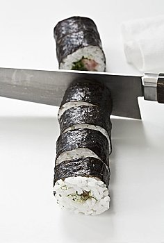 寿司卷,独特,切片食物
