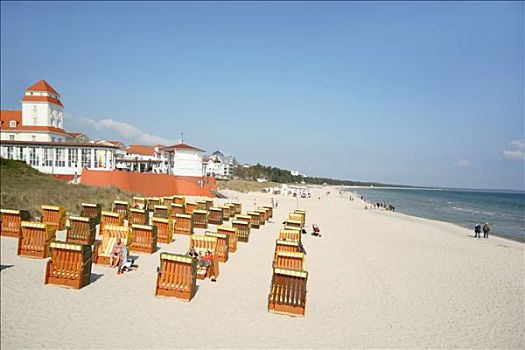 沙滩椅,海滩,岛屿,德国