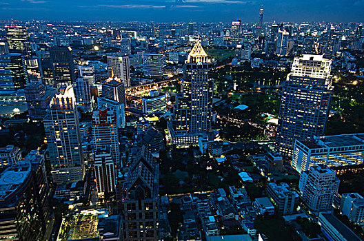 屋顶,菩提树,酒店,摩天大楼,曼谷,泰国,亚洲