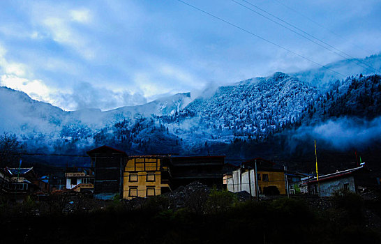 九寨沟,松潘雪景