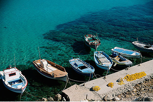 划船,停靠,船,岛屿,卡帕索斯,希腊