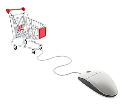 网上购物,电脑鼠标,购物车