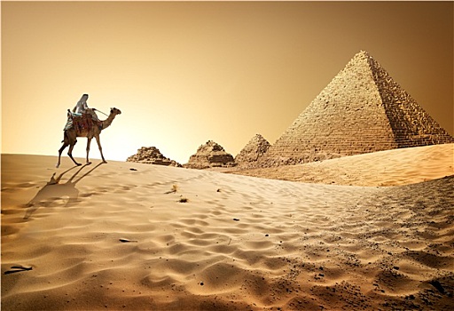 金字塔,沙漠