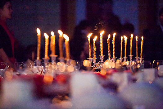 蜡烛,烛光,烛台,温馨,宴会,柔光,餐具,摆台,婚礼,婚庆