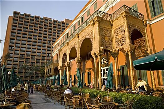 豪华,万豪酒店,开罗,站立,时尚,地区,建造,19世纪,宫殿,开着,苏伊士运河