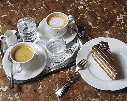 咖啡,蛋糕,中心,维也纳,奥地利